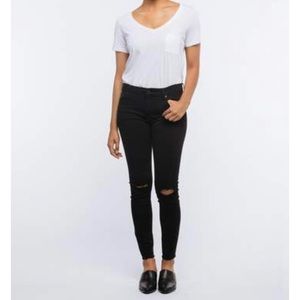 ABLE Black Skinny Distressed Jeans